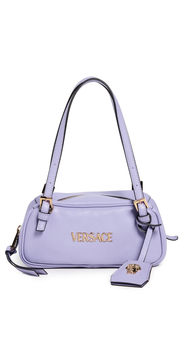 Versace Mini Shoulder Lamb Leather Shoulder Bag Lilac/Versace Gold