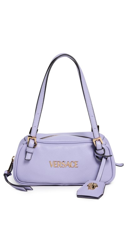 Versace Mini Shoulder Lamb Leather Shoulder Bag Lilac/Versace Gold