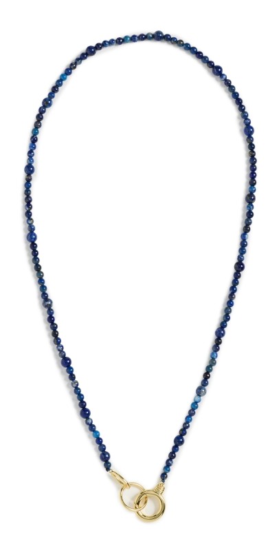 Gorjana Power Gemstone Beaded Necklace Lapis/Gold