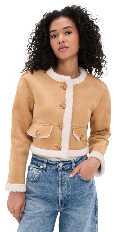 BLANKNYC Ahead of Curve Jacket Tan/Cream Combo