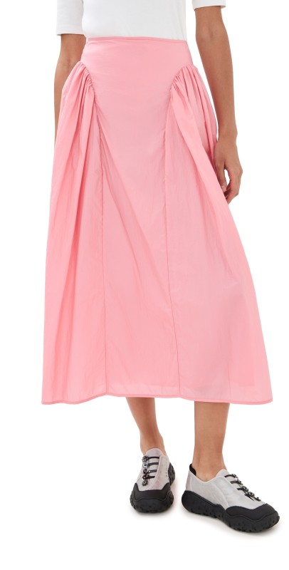 Cecilie Bahnsen Shiki Light Taffeta Fabiola Skirt Sorbet