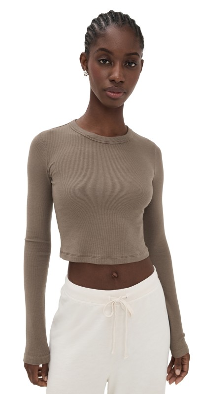 Cotton Citizen Verona Crop Shirt Umber
