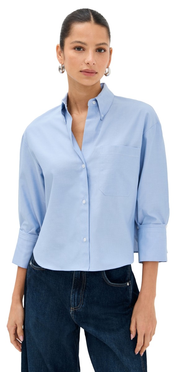 TWP J. D. Button Down Shirt Blue