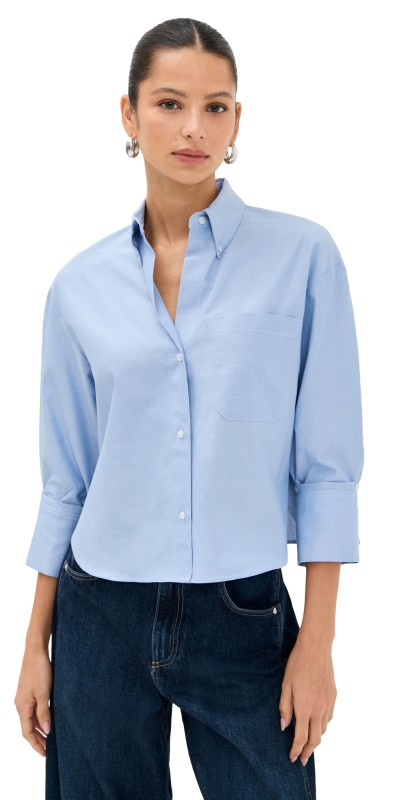 TWP J. D. Button Down Shirt Blue