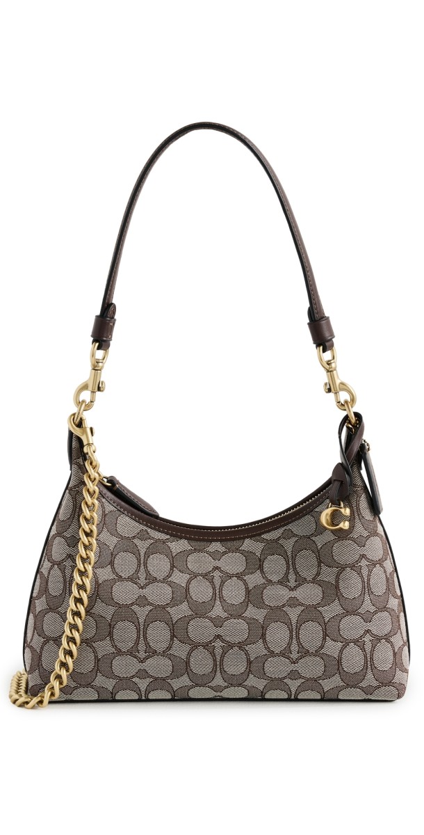 Coach Signature Jacquard Juliet Shoulder Bag 25 Oak Mapl