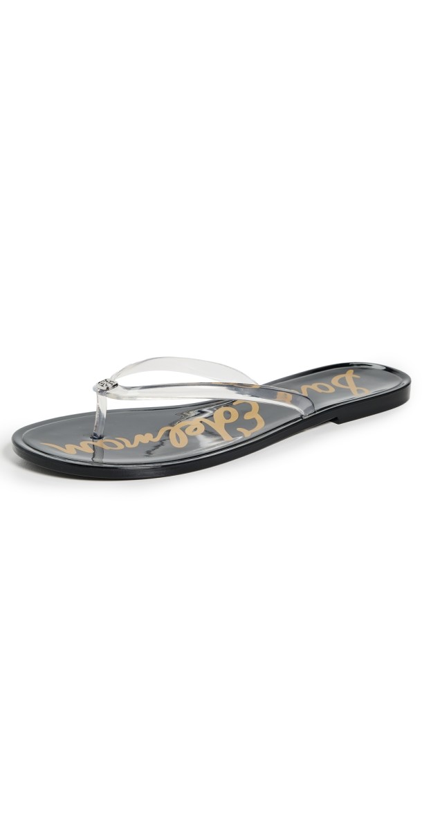 Sam Edelman Dean Jelly Flip Flops Clear