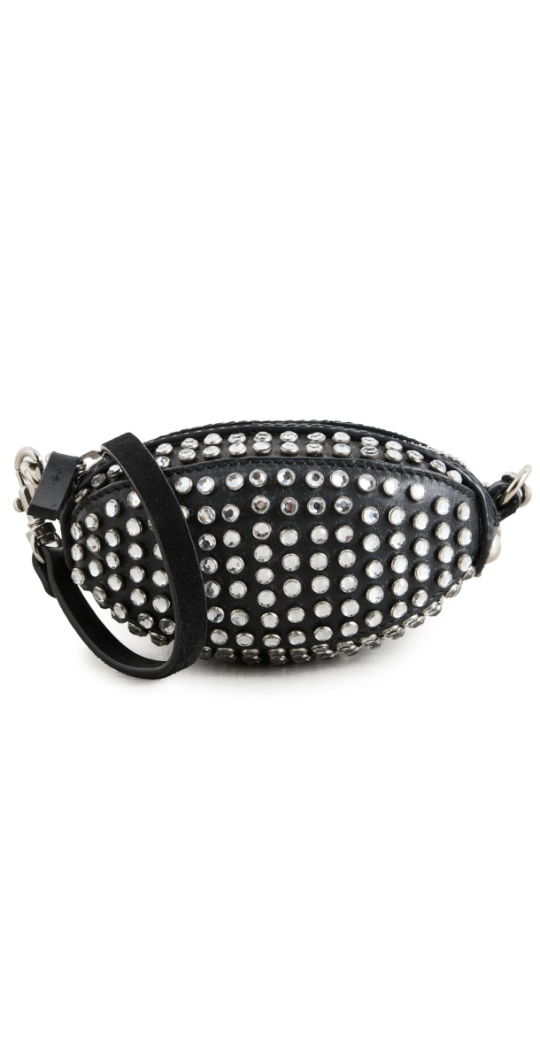 Monse Baby Crystal Football Bag Black