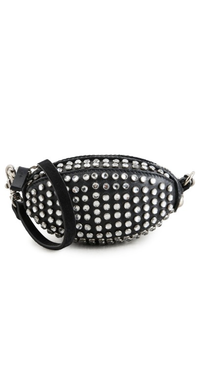 Monse Baby Crystal Football Bag Black