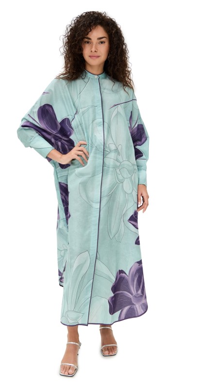 F. R.S For Restless Sleepers Molpadia Dress Light Blue/Purple Flowers