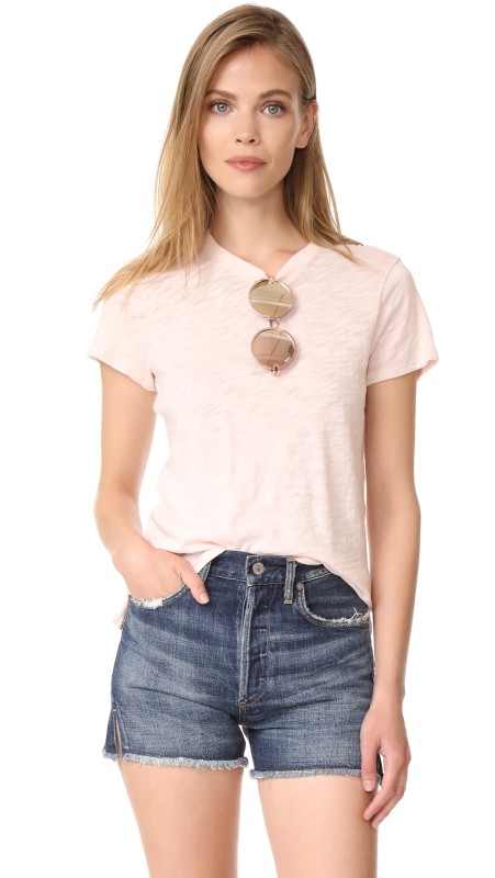 ATM Anthony Thomas Melillo Slub Jersey Schoolboy Crew Tee English Rose