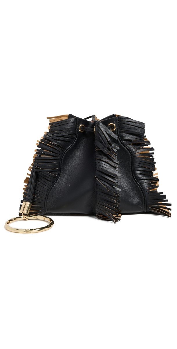 Ulla Johnson Adria Pleated Wave Pochette Noir Fring