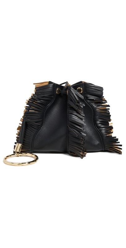 Ulla Johnson Adria Pleated Wave Pochette Noir Fring