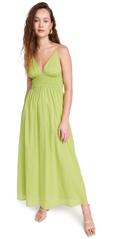FAITHFULL Bisetta Maxi Dress Kiwi Fruit