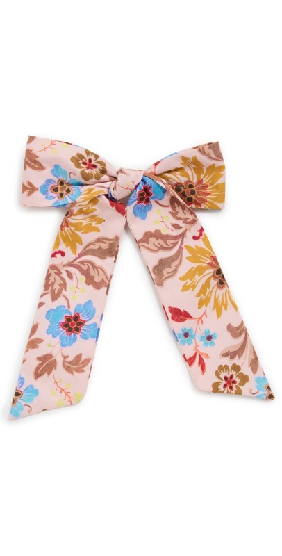 Hill House Home The Belle Bow Floral Block Stripe/Pink Mult