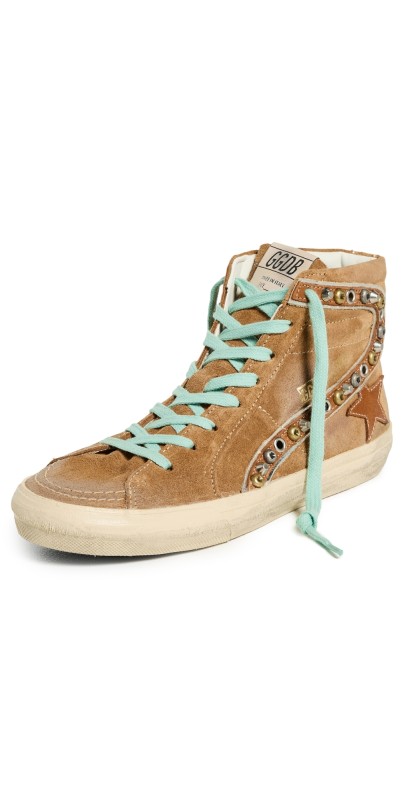 Golden Goose Slide Classic Suede Sneakers Light Brown
