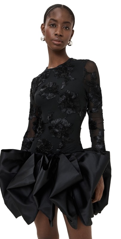 ROTATE Fitted Mini Dress Black