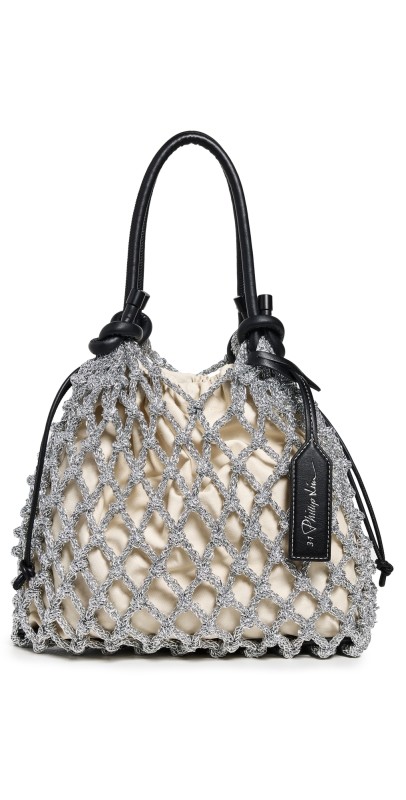 3.1 Phillip Lim Macrame Mini Sac Bag Silver