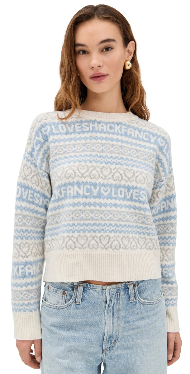 LoveShackFancy Emberly Pullover Winter Haze