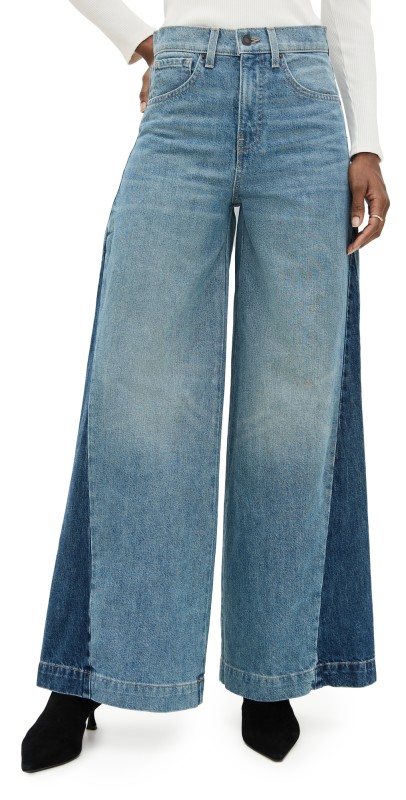 Nili Lotan Ebony Jeans Blue Denim Patchwork
