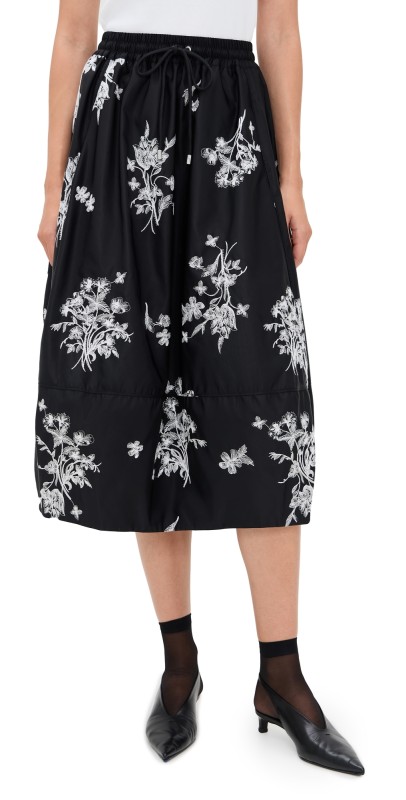 Cinq à Sept Wildflower Whimsy Sirani Skirt Black/Ivory