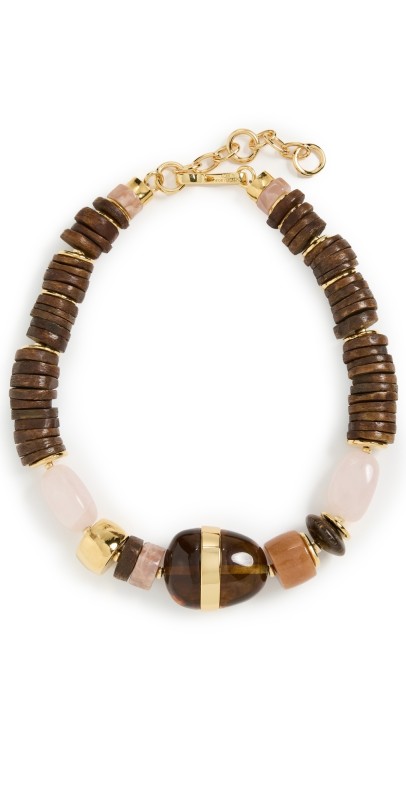 Lizzie Fortunato Neptune Collar In Terra Brow