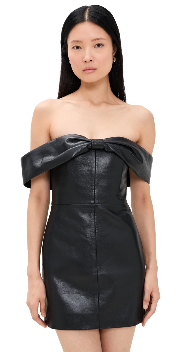 ANINE BING Black Colleen Mini Dress Black