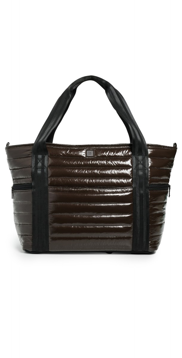 Think Royln Jetset Wingman Tote Glossy Chocolat