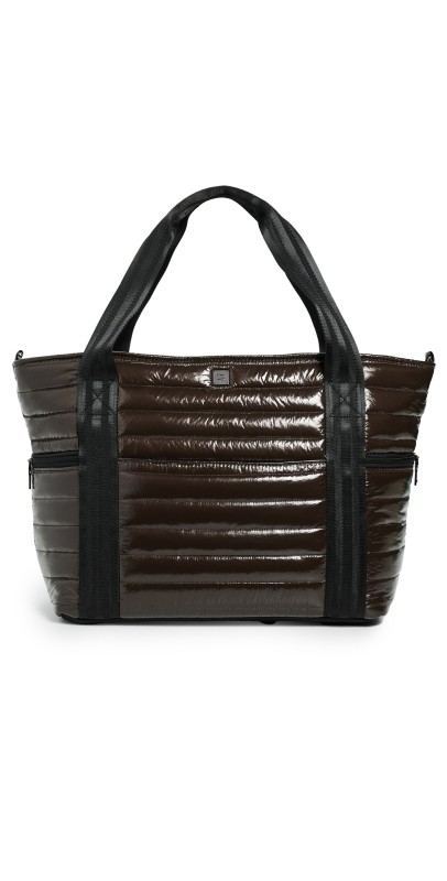 Think Royln Jetset Wingman Tote Glossy Chocolat