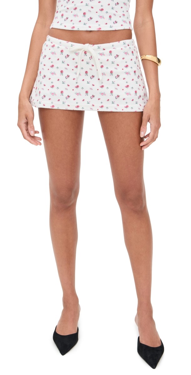 GUIZIO Dani Terry Mini Skort Ditsy Floral
