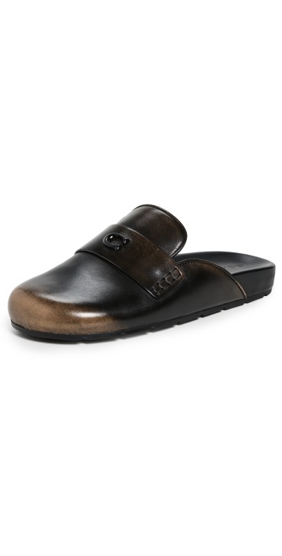 Coach Sculpted C Clogs Black