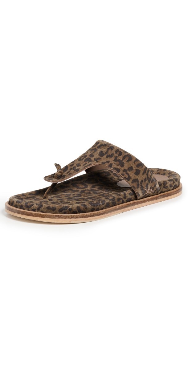 Free People Mika Footbed Sandals Chestnut