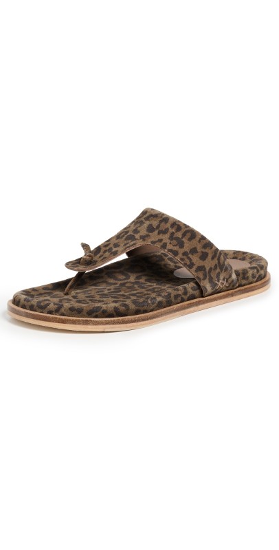 Free People Mika Footbed Sandals Chestnut