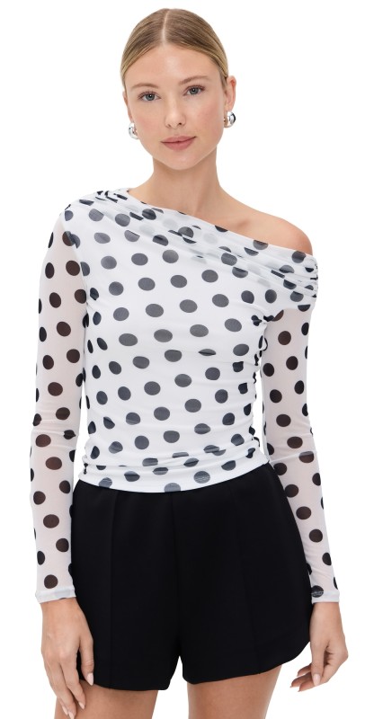 AFRM Barry Blouse Blanc Dot
