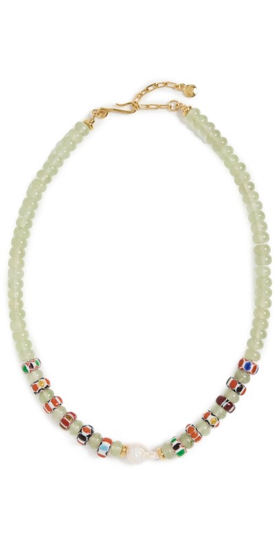 MAYAMAR Cleo Beaded Necklace Whit