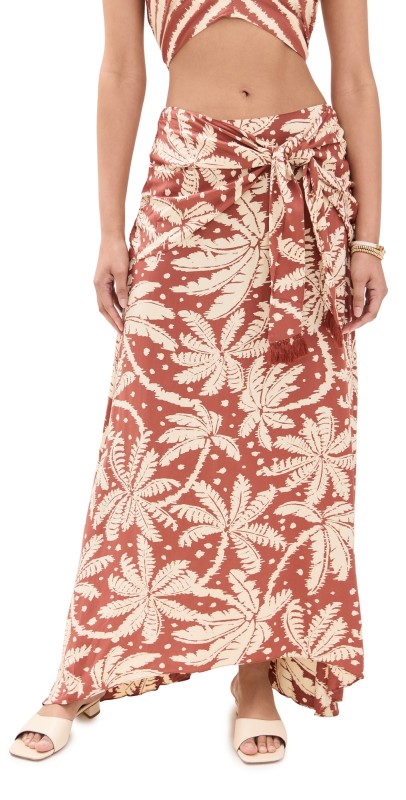 Dress To Cropped Crepe Skirt In Bahia Print Bahia Print