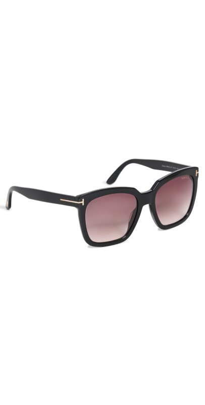 Tom Ford Amarra Sunglasses Shiny Black/Gradient Bordeaux