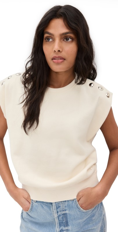 Clare V. Le Vest Cream w/ Studs