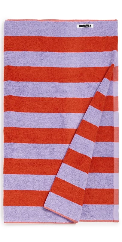 Hommey Beach Towel Grapefruit Stripes