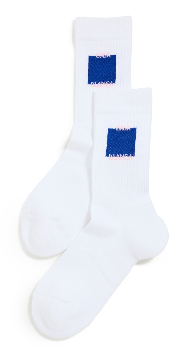 Casablanca Casa Square Logo Socks Blue