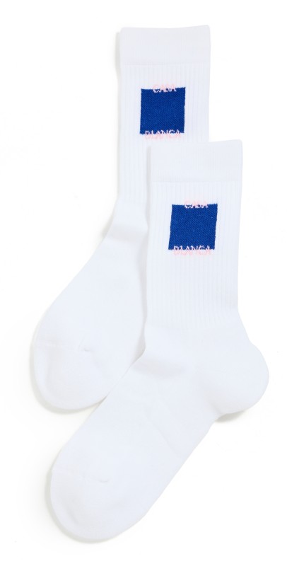 Casablanca Casa Square Logo Socks Blue