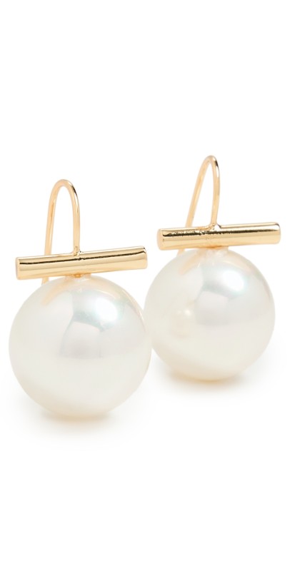 SHASHI Pearl Giselle Studs Pearl/Diamond