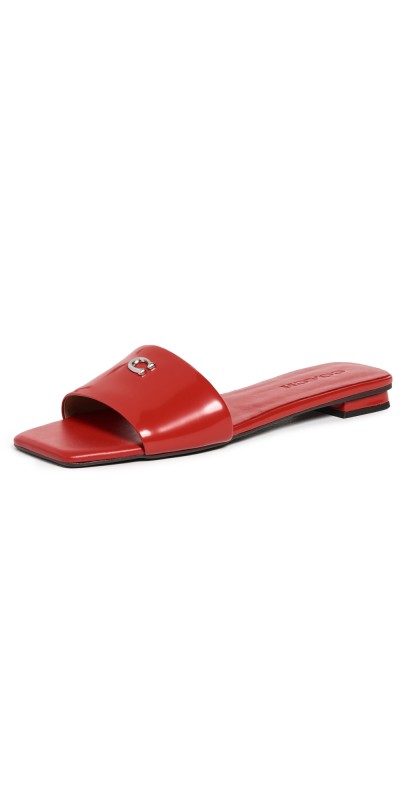 Coach Sculpted C Flat Sandals Sport Red