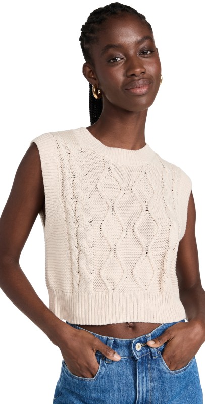 525 Cable Vest Cream