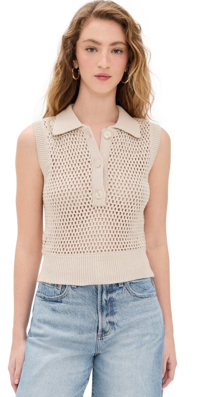 FRAME The Polo Vest Taupe