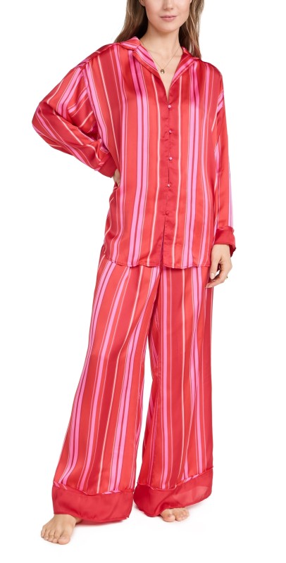 Free People Dreamy Days Pajama Set Berry Combo