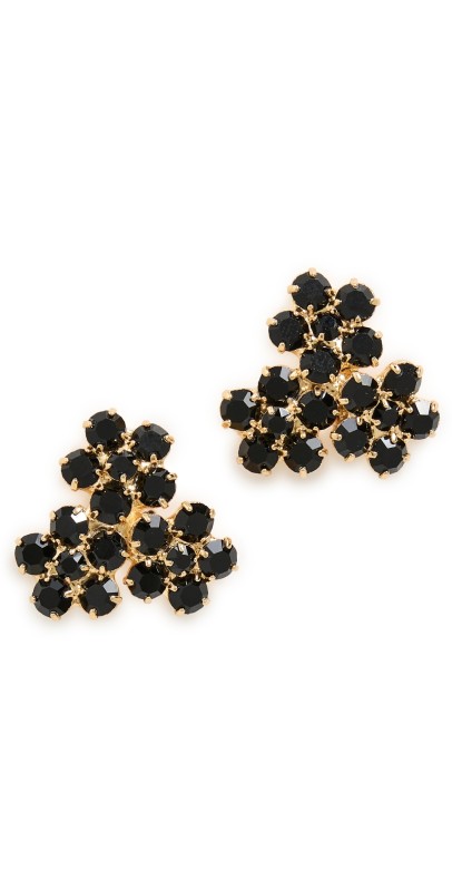 Jennifer Behr Violet Stud Earrings Jet