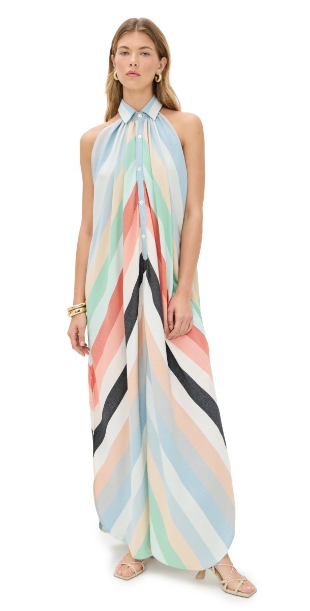 MARRAKSHI LIFE The Halter Dress with Collar Stripe 32