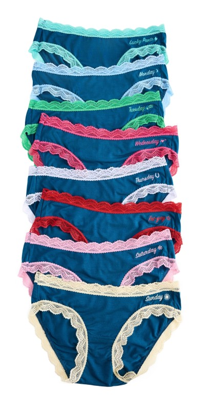 Stripe & Stare Original Knicker Eight Pack - Days Midnight
