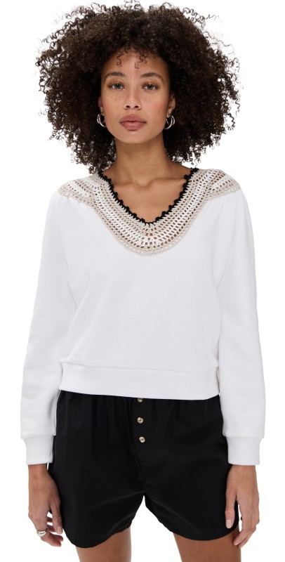 RAILS Sava Top Ivory With Crochet