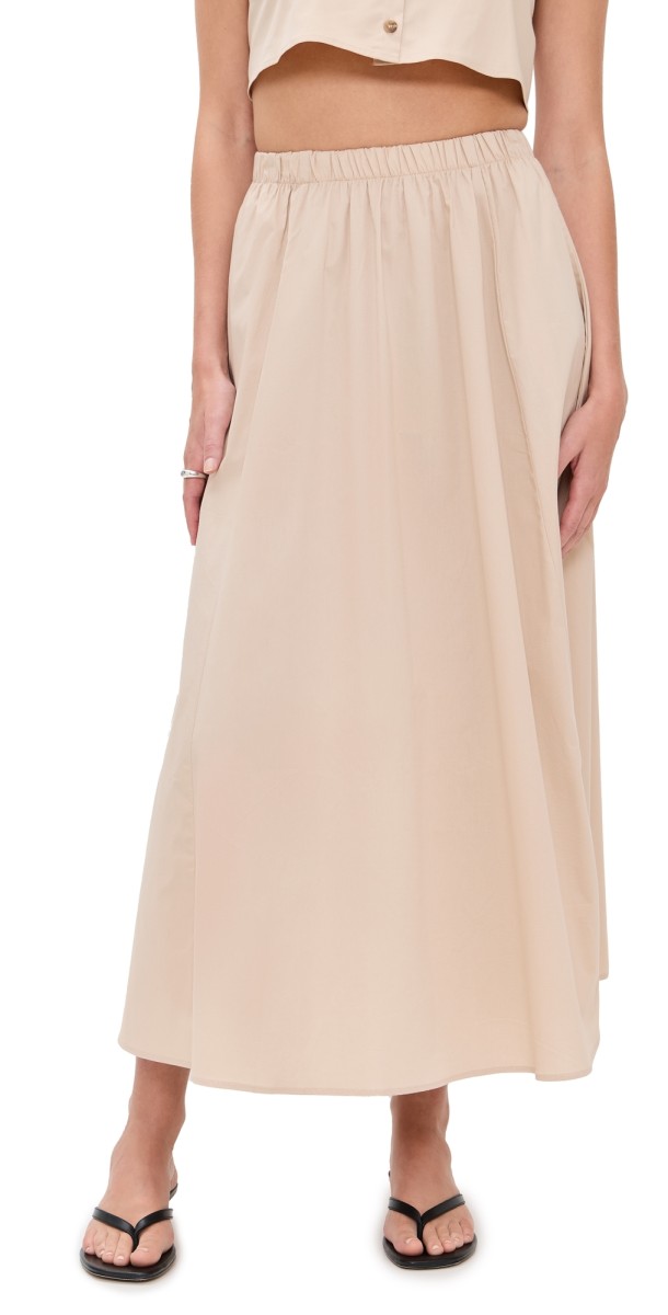 LE BOP Poplin Martha Skirt Olive